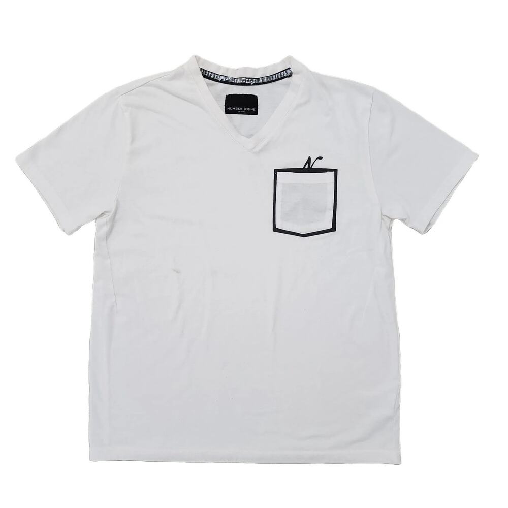 Number (N)ine Pocket Tee Musical (N) WHITE BLACK